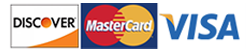 Discover, Master Card and Visa Card Logos